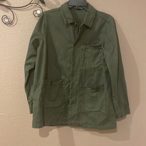 NWOT MENS SIZE XS FOREST GREEN BUTTON UP COAT DENIME STYLE UNIVERSAL THREADS‌‌